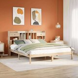 vidaXL Krevet s regalom za knjige bez madraca 180x200 cm od borovine | shoptok.hr