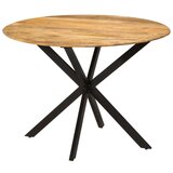  Blagovaonski stol Ø 110 x 78 cm od masivnog drva manga i čelika | shoptok.hr