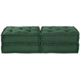  Modularni Pouf 2 kom Zelena Tkanina | shoptok.hr
