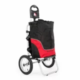 duramaxx Carry Red, voziček za bicikel, ročni voziček, maks. nosilnost 20 kg, črno rdeč