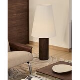 Kave Home Bela/v temni naravni barvi stoječa svetilka s tekstilnim senčilom (višina 110 cm) Marga – | Shoptok.si