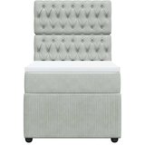 Box spring krevet s madracem svjetlosivi 100x200 cm baršunasti | shoptok.hr