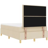  Okvir kreveta s madracem Set od 2 Krem Tkanina 120 x 200 cm | shoptok.hr