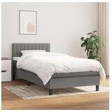  Okvir kreveta s oprugama i madrac tamnosivi 80x200cm od tkanine | shoptok.hr