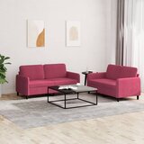  2-dijelni set sofa crvena boja vina baršunasti | shoptok.hr