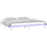  Posteljni okvir bel 200x200 cm trden les, (20778145) | Shoptok.si