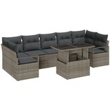 vidaXL 8-dijelni set vrtnih sofa s jastucima sivi poliratan, 2-sjedna vrtna sofa s jastucima sivi poliratan Cijene
