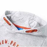  Dječja majica s kapuljačom siva prošarana i narančasta 140 | shoptok.hr