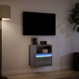 vidaXL Zidni TV ormarić s LED svjetlima siva boja hrasta 41x31x45 cm | shoptok.hr