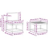  Set vanjskih sofa 5 kom. Bijela i krem | shoptok.hr