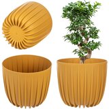 KADAX Cvetlični lonec Pokrov za cvetlični lonec 17,5 cm Okroglo Plastično Stojalo za Rože Rumeno, (5000350875) | Shoptok.si