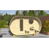 Male kuće Vanjska sauna FORSSA 400 × 235 cm sa šindrom Cijene