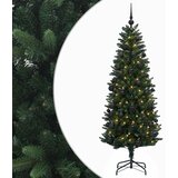  Umjetno božićno drvce s kuglicama 150 cm 150 LED lampica - 150 cm s LED-ima i crnim lopticama Zelena | shoptok.hr
