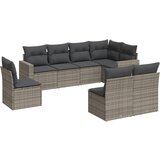 Maison Chic Seti vrtnega pohištva - Vrtna garnitura - Vrtni pohištvo set 8-delna z blazinami siv poli ratan, (21800718) | Shoptok.si