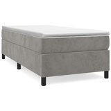 Box spring postelja z vzmetnico svetlo siv 90x190 cm žamet, (20724420) | Shoptok.si