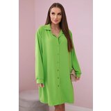 Kesi Włoski Long shirt with viscose light green color | shoptok.hr