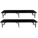 Gardlov Sklopivi vrtni stol 180 cm + 2 klupe - crni | shoptok.hr