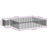  Kavez za pse srebrni 25,41 m² čelični | shoptok.hr