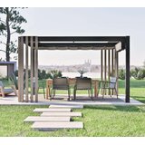  Sojag - Samostojeća pergola 3x3 5 sa 2 sjenila Lito 1012 | Izgled drva | shoptok.hr