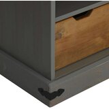 vidaXL TV omarica HALDEN z drsnimi vrati sive 110x40x60 cm masivni les | Shoptok.si