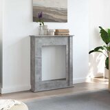  Okvir za kamin boja betona 75x20x87,5 cm od konstruiranog drva | shoptok.hr