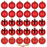  Set Kuglica za Božićno Drvce - 30 komada, Crvene, 3 cm | shoptok.hr