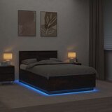  Okvir za krevet S LED lampica Dimljeni hrast 135 x 190 cm - Dimljeni hrast 135 x 190 cm | shoptok.hr