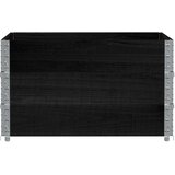  Vrtna sadilica crna 100x100 cm od masivne borovine | shoptok.hr