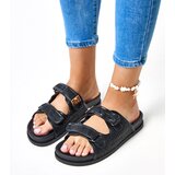  Black crochet sandals with adjustable straps Kliris | Shoptok.si