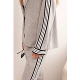 Kesi Włoski Women's set with viscose, featuring piping and a sports jacket gray | ePonuda.com