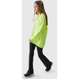 4f Girls' sweatshirt without fastening and with hood - yellow