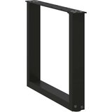 vidaXL noge kavne mizice u-oblika 2 kosa črna 50x(42-43)cm jeklo | Shoptok.si