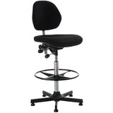  Delovni stol AEGA, nagibna izvedba, visoka izvedba, tekstilna prevleka, črne barve | Shoptok.si