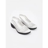 GOODIN White wedge sandals with an open heel | Shoptok.si