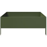  Povišena vrtna gredica maslinastozeleni 100x100x25 cm od čelika | shoptok.hr