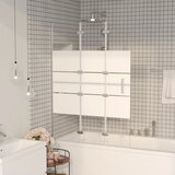  Sklopiva pregrada za tuš ESG 100 x 140 cm bijela | shoptok.hr
