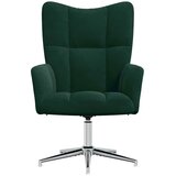  Stolica za opuštanje tamnozelena baršunasta | shoptok.hr