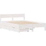 vidaXL Okvir kreveta bez madraca bijeli 140 x 190 cm masivna borovina | shoptok.hr