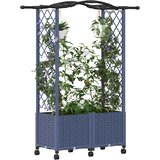  Povišeni krevet s mrežom i krovom Siva 125 x 40 x 144 cm PP | shoptok.hr