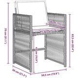 vidaXL Vrtni set za objed 5 pcs Svjetlosiva, Antracit poliratan | shoptok.hr