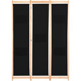 Sobna pregrada s 3 panela od tkanine 120 x 170 x 4 cm crna | Eponuda.ba