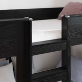  Krevet na kat za djecu Crni hrast 90 x 200 cm Konstruirano drvo | shoptok.hr