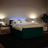  Krevet s oprugama i madracem tamnozeleni 140x190 cm baršunasti | shoptok.hr