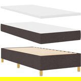 Box Spring Krevet s Madracem &amp LED Tamnosmeđa 100x200 cm Tkanina | shoptok.hr