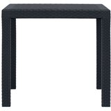 Bistro 3-dijelni bistro set od plastike s izgledom ratana antracit | shoptok.hr