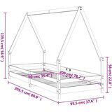  Otroški posteljni okvir 90x200 cm trdna borovina, (20916861) | Shoptok.si