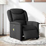 Maison Chic Električni masažni naslanjač - Relax naslanjač črno blago, (22134550) | Shoptok.si