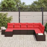  Vrtna sedežna garnitura z blazino 8 pcs Rjava poli ratan, (5000145012) | Shoptok.si