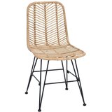  Stolac za blagovanje 2 pcs Ratan i čelik Prirodna | shoptok.hr