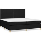  Krevet s oprugama i madracem crni 200x200 cm od tkanine | shoptok.hr